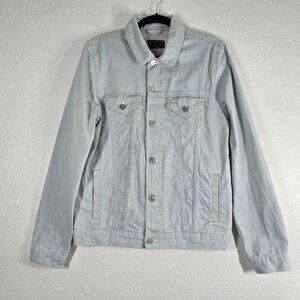 ASOS Denim Jean Jacket Women Small Light Wash Blue Button Casual Streetwear